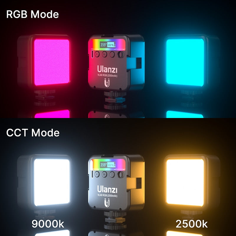 Compre 1 Leve 2 - Luz de Led RGB para Fotos e Vídeos 2000mAh Recarregável